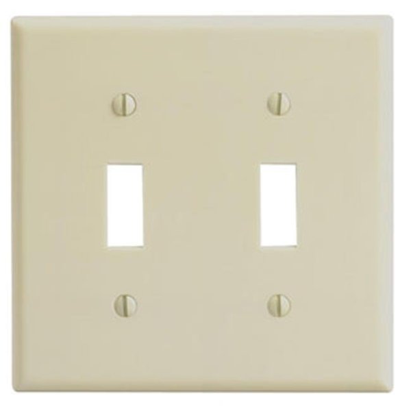 Ezgeneration 2 Gang Toggle Device Switch Wall Plate - Ivory EZ1255164